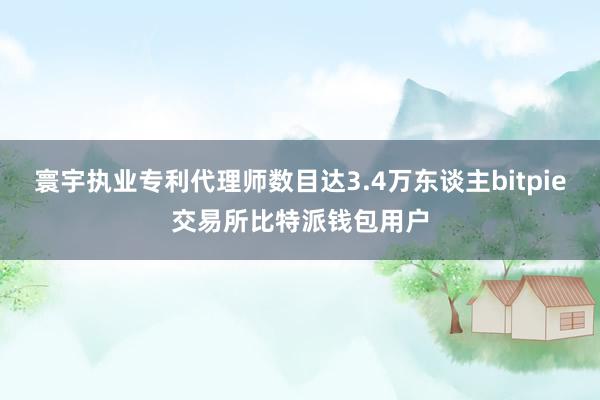 寰宇执业专利代理师数目达3.4万东谈主bitpie交易所比特派钱包用户