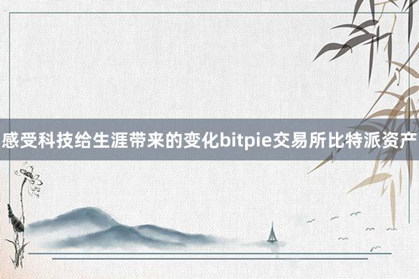 感受科技给生涯带来的变化bitpie交易所比特派资产
