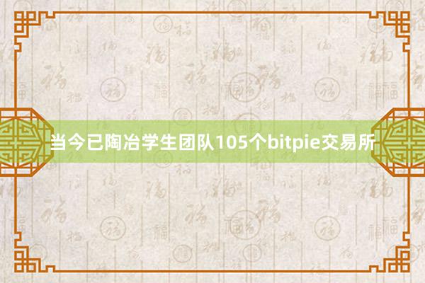 当今已陶冶学生团队105个bitpie交易所