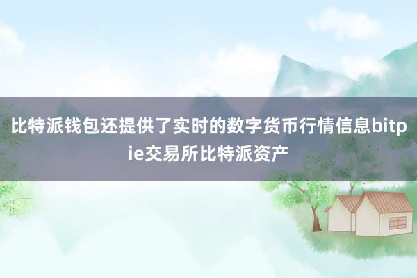 比特派钱包还提供了实时的数字货币行情信息bitpie交易所比特派资产