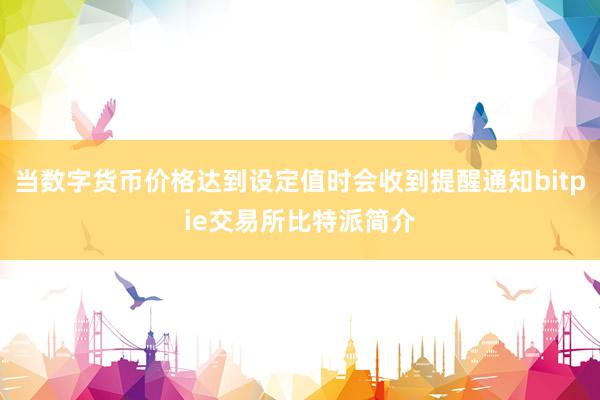 当数字货币价格达到设定值时会收到提醒通知bitpie交易所比特派简介