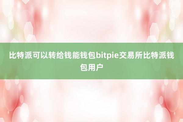 比特派可以转给钱能钱包bitpie交易所比特派钱包用户