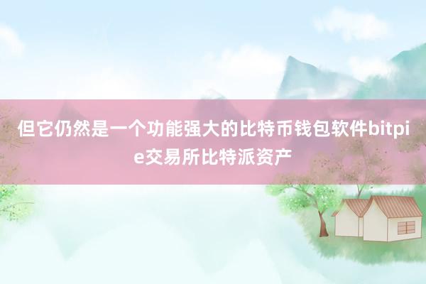 但它仍然是一个功能强大的比特币钱包软件bitpie交易所比特派资产