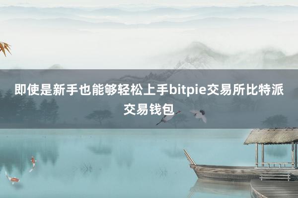 即使是新手也能够轻松上手bitpie交易所比特派交易钱包