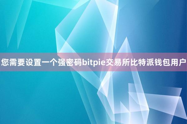 您需要设置一个强密码bitpie交易所比特派钱包用户