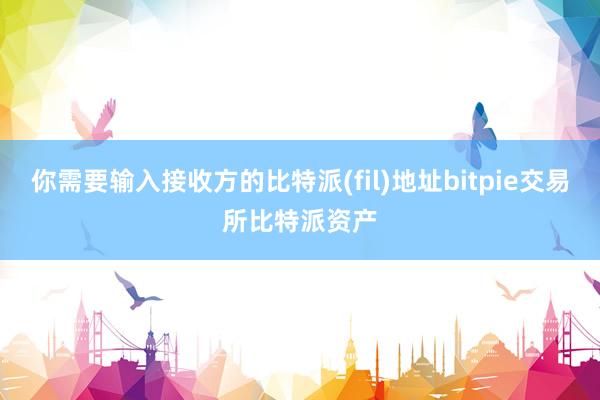 你需要输入接收方的比特派(fil)地址bitpie交易所比特派资产