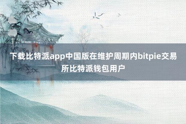 下载比特派app中国版在维护周期内bitpie交易所比特派钱包用户