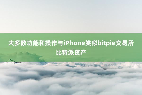 大多数功能和操作与iPhone类似bitpie交易所比特派资产