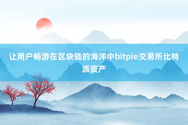 让用户畅游在区块链的海洋中bitpie交易所比特派资产