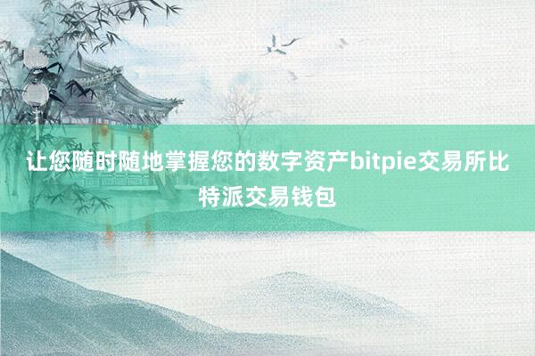 让您随时随地掌握您的数字资产bitpie交易所比特派交易钱包