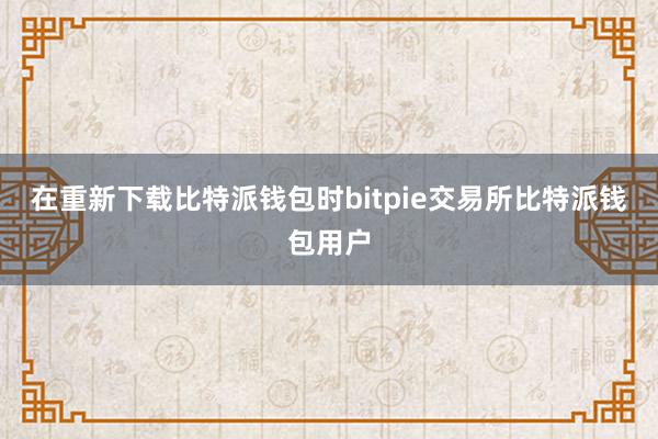 在重新下载比特派钱包时bitpie交易所比特派钱包用户