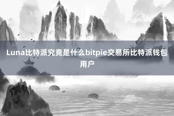 Luna比特派究竟是什么bitpie交易所比特派钱包用户