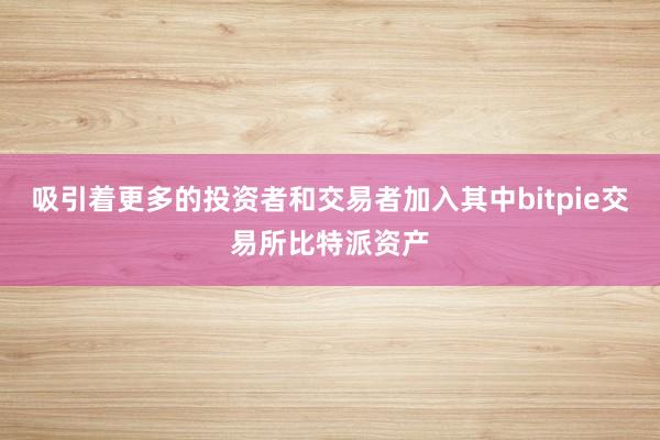 吸引着更多的投资者和交易者加入其中bitpie交易所比特派资产