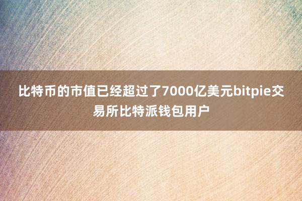 比特币的市值已经超过了7000亿美元bitpie交易所比特派钱包用户