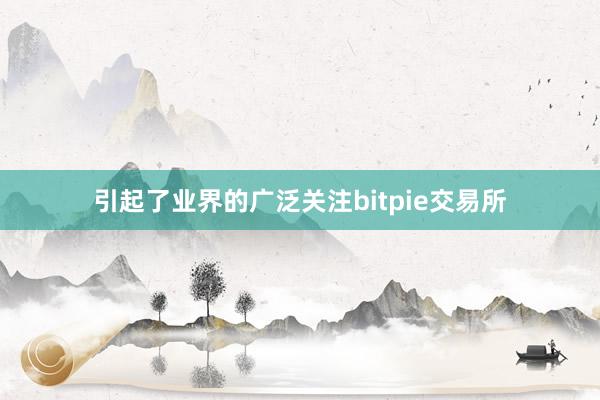 引起了业界的广泛关注bitpie交易所