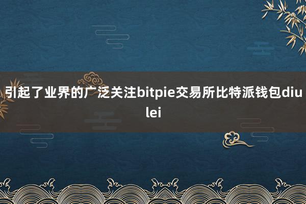 引起了业界的广泛关注bitpie交易所比特派钱包diulei