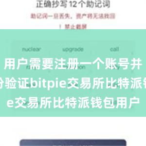 用户需要注册一个账号并进行身份验证bitpie交易所比特派钱包用户