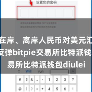 在岸、离岸人民币对美元汇率强势反弹bitpie交易所比特派钱包diulei
