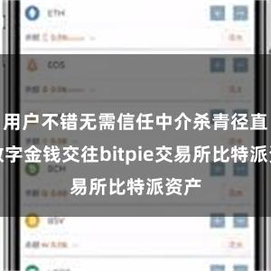 用户不错无需信任中介杀青径直的数字金钱交往bitpie交易所比特派资产