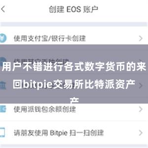 用户不错进行各式数字货币的来回bitpie交易所比特派资产