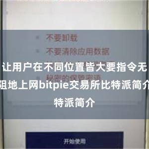 让用户在不同位置皆大要指令无阻地上网bitpie交易所比特派简介